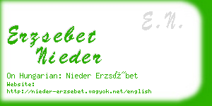 erzsebet nieder business card